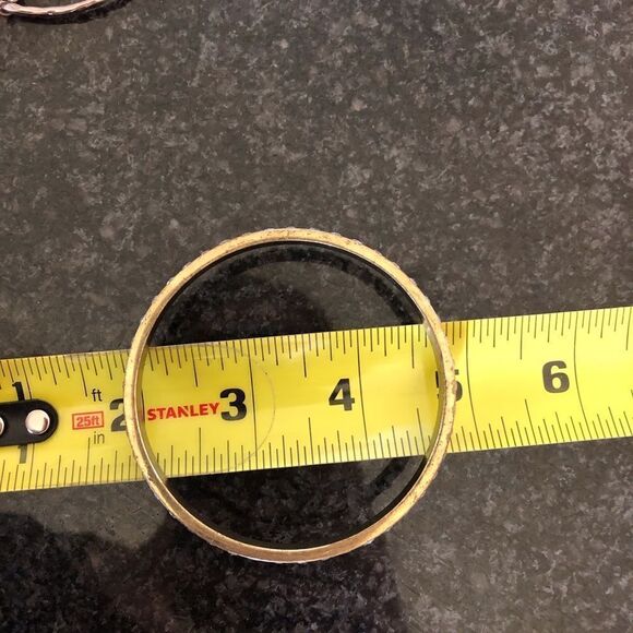 Rustic Bronze Boho Bangle Bracelets Set - Picture 3 of 3